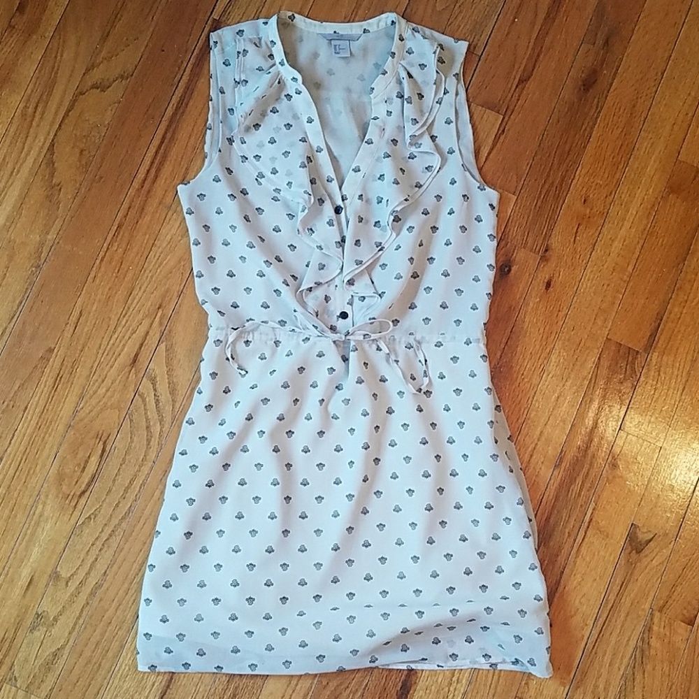 Summer dress with ruffles, roses,  and bow.